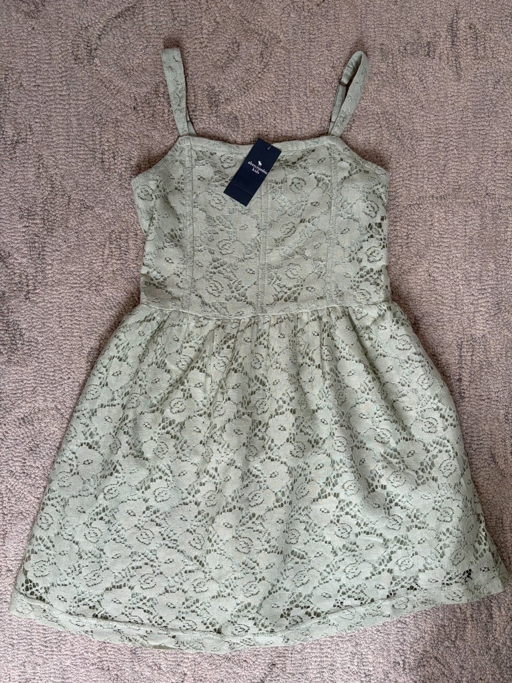 Abercrombie Kids Sage Green Lace Dress NWT Size 11/12